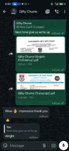 Home UCC Transcript D
