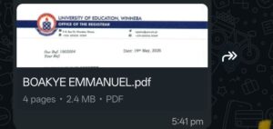 uew transcript